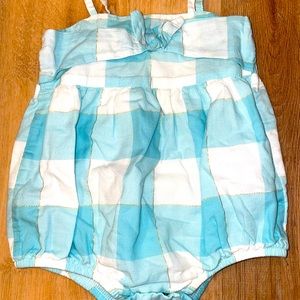 Baby B’Gosh Light Blue Plaid One Piece Outfit